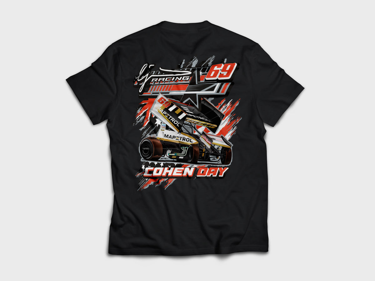 Mens Black LJ Racing T-Shirt 25/26 Edition